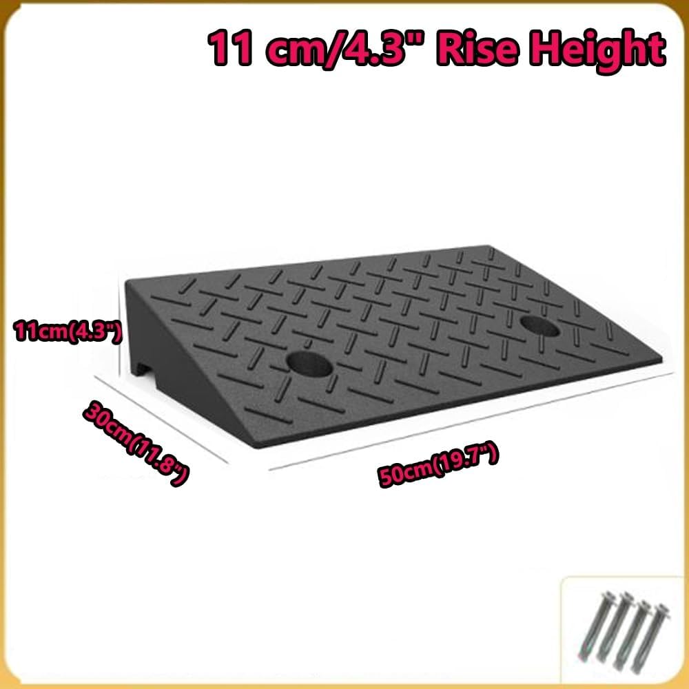 Wheelchair ramp, 2' 8' Rise Non-Slip Wheelchair Threshold Ramp Heavy Duty Driveway Ramps For Doorway Sidewalk Garage(H 11 CM/4.3')