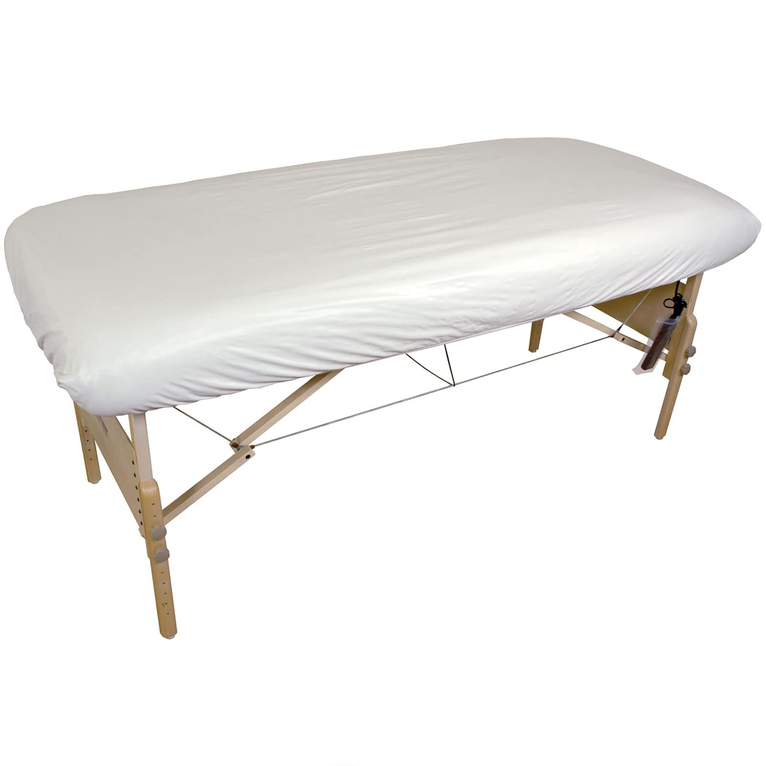 Body Linen 10 Pack Protective Massage Table Cover - Reusable Massage Table Barrier with Wipe Clean Surface. Waterproof PUL Material, Machine Washable. - White