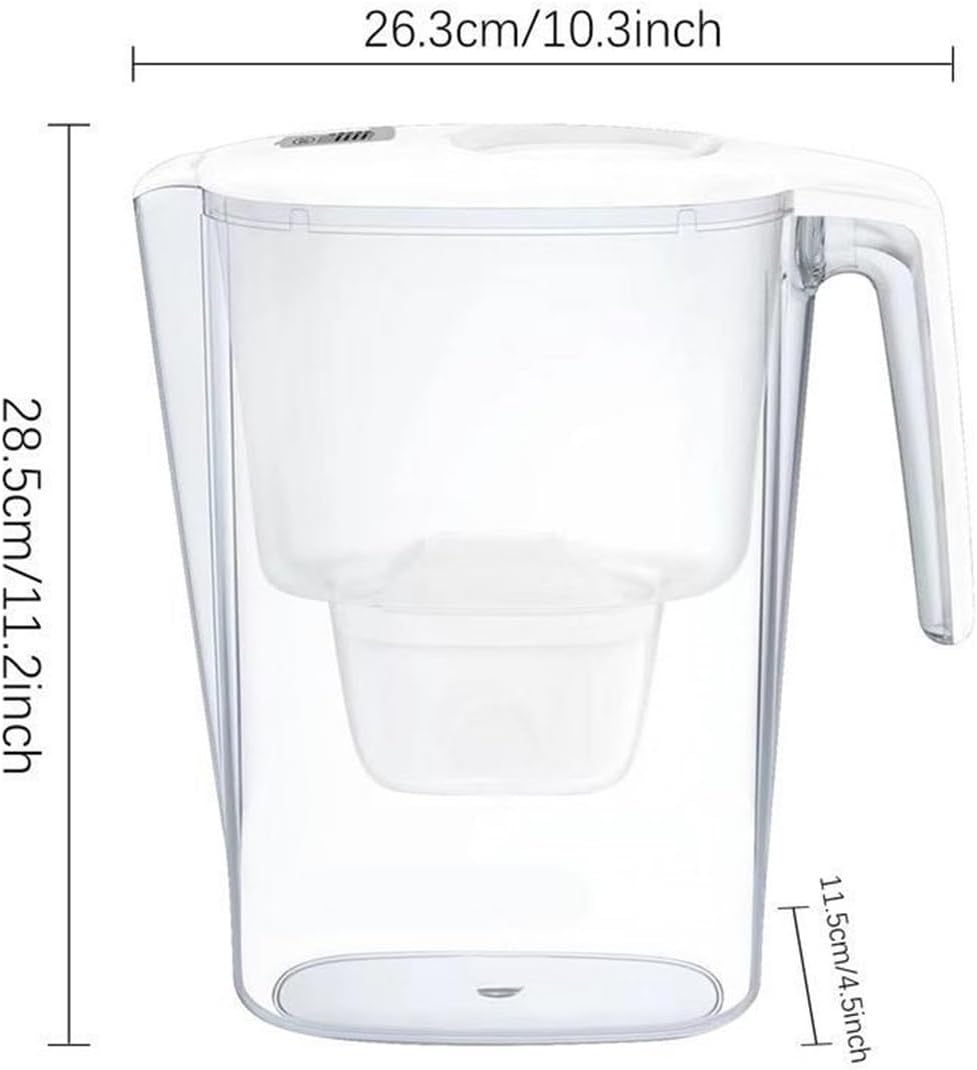 Water Filter Pitcher Water Filter Dispenser Countertop with Filter Change Indicator Domestic Quick Fill-Up Water Kettle for (Color : 3.6L)