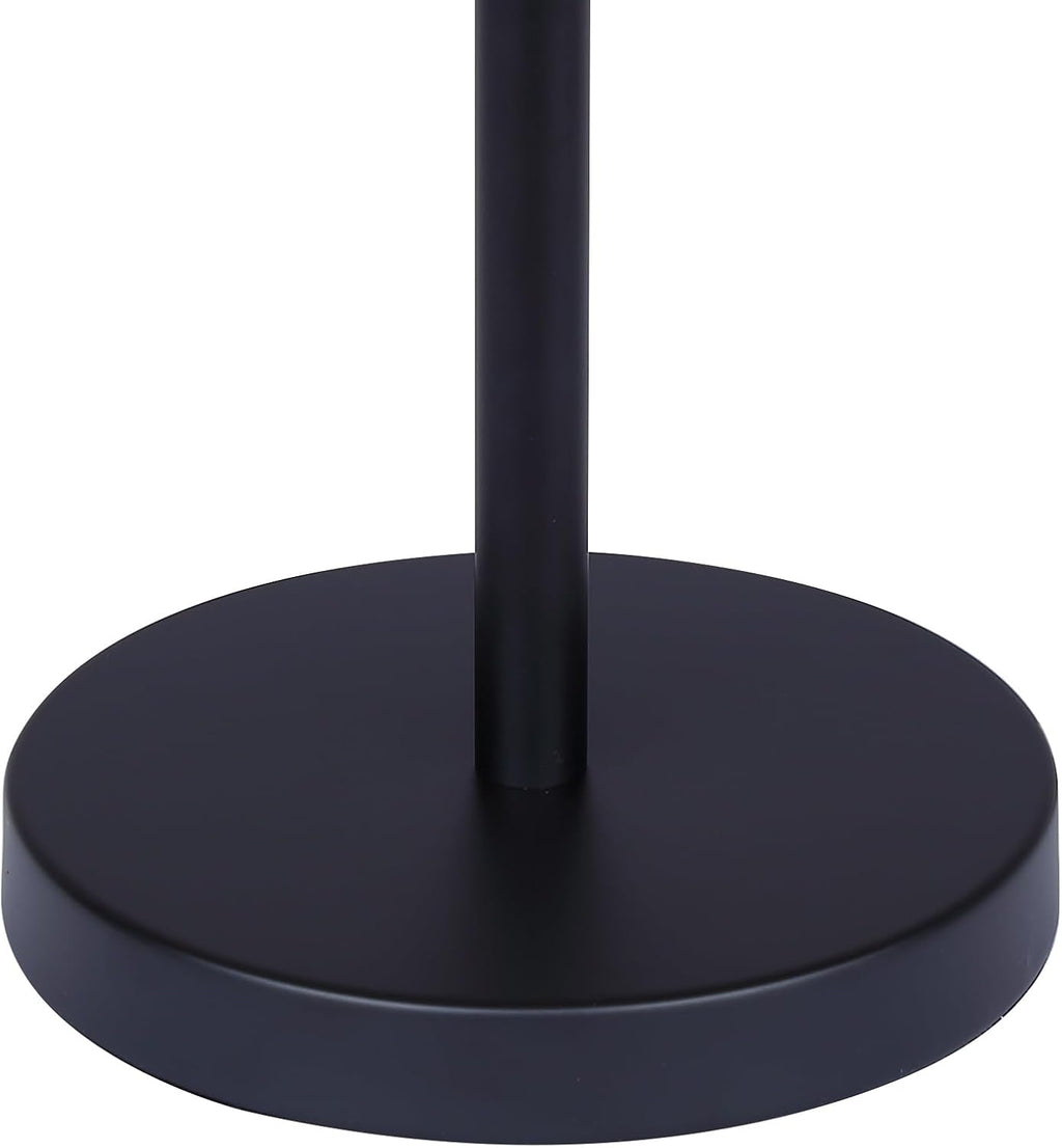 Canarm Bellamy Table Lamp, 22-Inch Rustic Black with Rattan Shade and Tri-Light Switch for Living Room or Bedroom Lighting