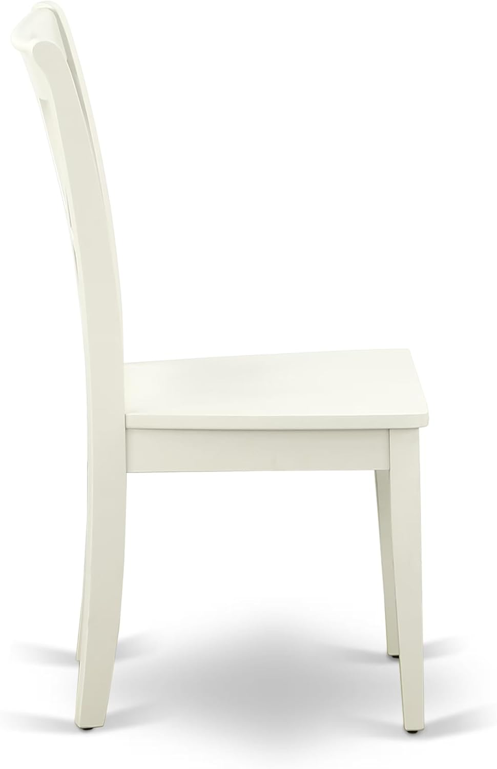 East West Furniture ANCL5-LWH-W 5 Piece Dining Table Set for 4 Includes a Round Kitchen Table with Pedestal and 4 Kitchen Dining Chairs, 36x36 Inch, Linen White