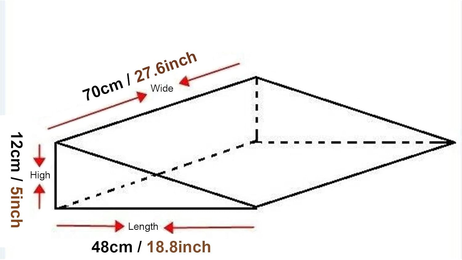 JYDQM Wheelchair Ramp Portable Curb/Kerb Ramp Brown Wooden Threshold Ramps, 3' / 5' Rise, 19.7/21.6/23.6/25.6/27.6/29.5/31/33/35/37 Inch Wide, Doorways Access(Size:48x70x12cm/18.8x27.6x5in)