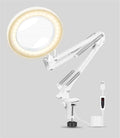 Table Clamp Desk Lamp 5X Folding Magnifier with 64 LED Lights Adjustable Arm for Reading/Working/Beauty Manicure/Soldering