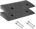 2 PCS Portable Driveway Curb Ramps for Cars Doorways Threshold Ramps 1in 2in 3in 4in 5in 6in 7in Rise Step Ramp for Wheelchairs Bikes Scooter(50 * 38 * 16cm)
