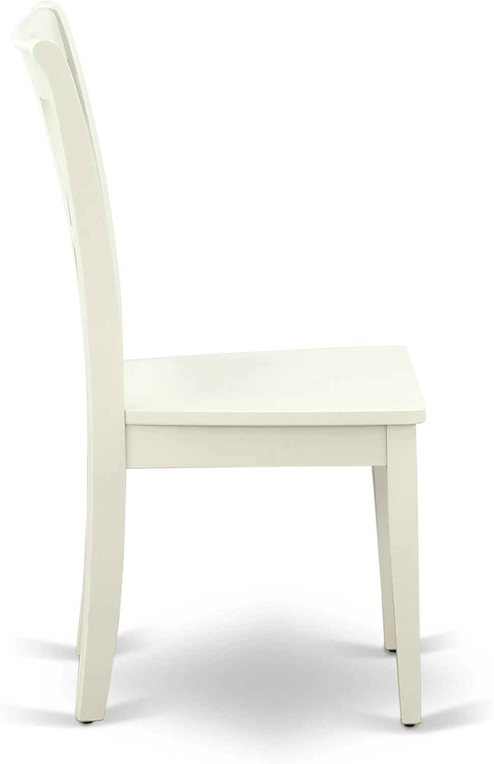 East West Furniture ANCL3-LWH-W 3 Piece Kitchen Table Set for Small Spaces Contains a Round Dining Room Table with Pedestal and 2 Solid Wood Seat Chairs, 36x36 Inch, Linen White