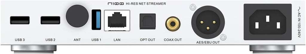 SMSL N100 Hi-Res Network Streamer New DAC chip Supports Connect VOLUMIO Tidal and QOBUZ Output Optical/Coaxial/AES/EBU/USB, Input USB2.0/USB3.0/ LAN/WiFi, Home Theater Audio Stereo System Streamer