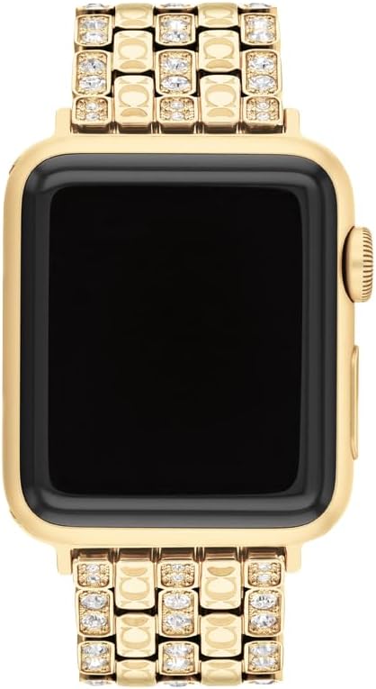 Coach Apple Watch Strap, Compatible with 38mm, 40mm, 41mm Apple Watch, Interchangeable Band, Crystal Design for a Dazzling Look, Personalize Your Style