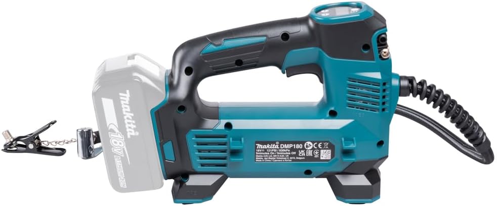 Makita DMP180Z 18V Li-ion LXT Inflator - Batteries and Charger Not Included, Blue/Silver, M