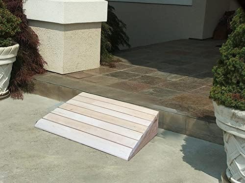Dog Car Ramp, 7-Inch Rise Wheelchair Ramp for Doorways & Garage, Wooden Threshold Ramp for Pets, Durable & Non-Slip, Ideal for Dogs & Small Animals