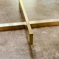 Brushed Brass Floor Transition Strip, Metal Edge Trim Bar for Doorways, Narrow Gap Cover for Wood/Tiles, 5x10mm (1/4' x 3/8') Flooring Divider