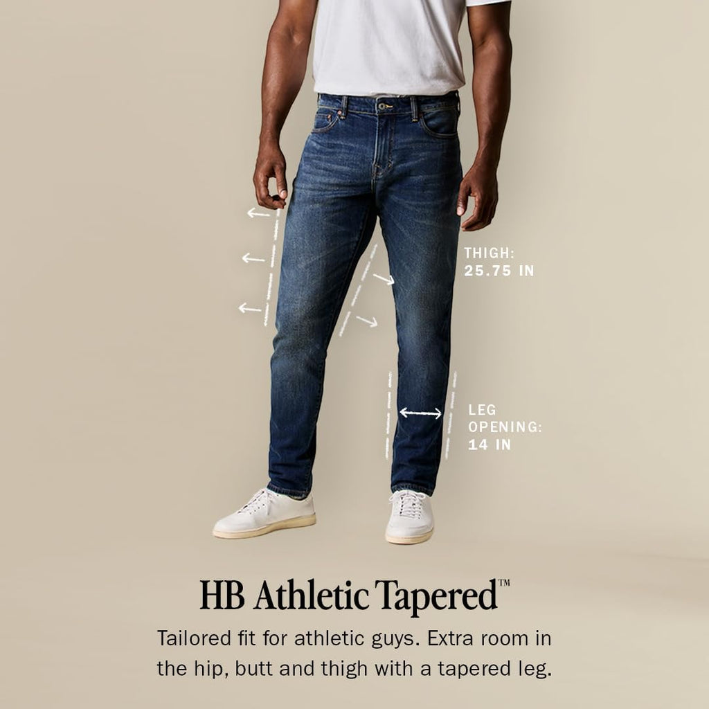 Huckberry Stretch Selvedge Denim Jeans for Men - 11.7 oz Mens Jeans with 1% Stretch, Copper Rivets- Year-Round Men Jeans