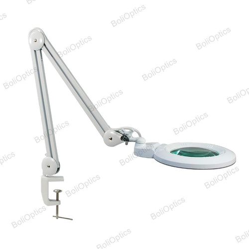 (6 inch Glass Lens) Professional LED Magnifying Lamp with Clamp, Dimmable, 1200 Lumens, 5600K-6000K Daylight Bright 60 SMD LED, Work Light Mounting Bracket Clamp (3 Diopter) BoliOptics MG16304211
