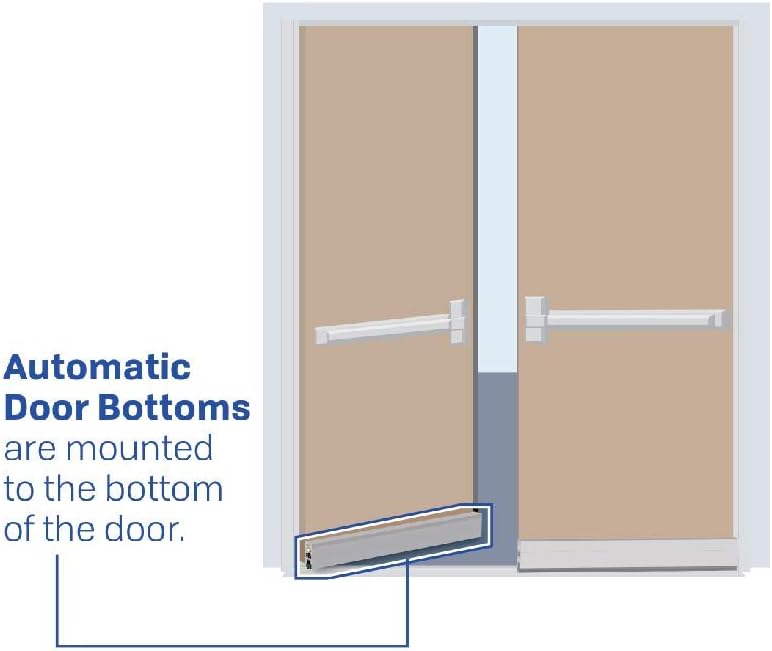 Dark Bronze/Heavy Duty/Fire Rated/Surface Automatic Door Bottom with Double Jacket Solid Rubber Extrusion (7763DB), SMS #8 x 1-1/2'' Supplied, (29/32'' W x 1-29/32'' H x 32'' L)