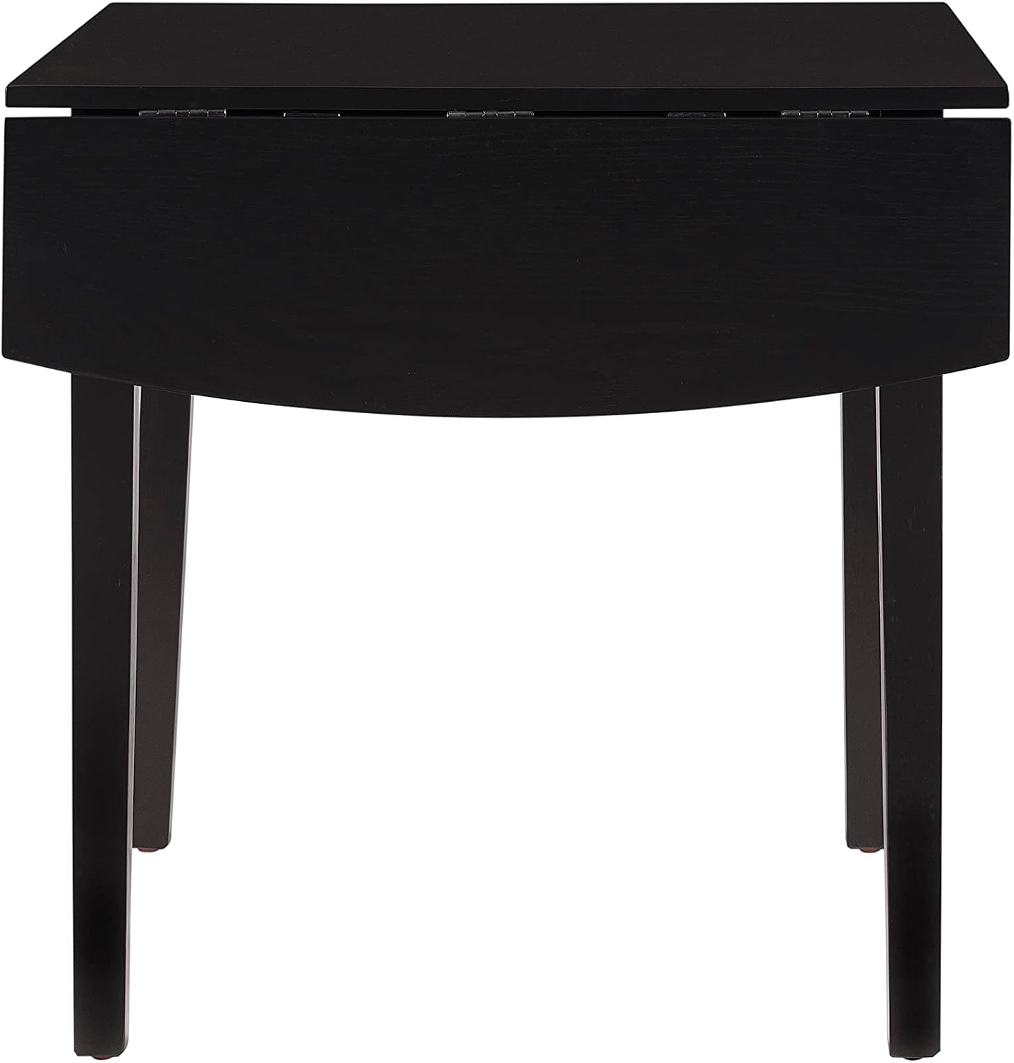 Linon Torino Black Wood 30' Square Drop Leaf Table - 30' X 48' Fully Extended