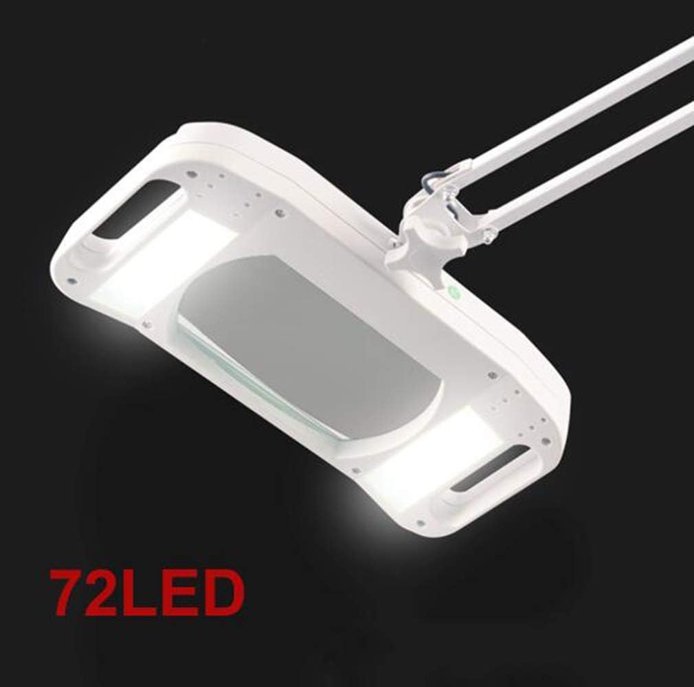 Magnifier, Led Magnifying Lamp with Clamp, with Adjustable Swivel Arm Light, 10X Magnifier Vertical Desk Magnifying Lamp Light Beauty Adjustable Beauty Stand Salon Tattoo Nail Skin(