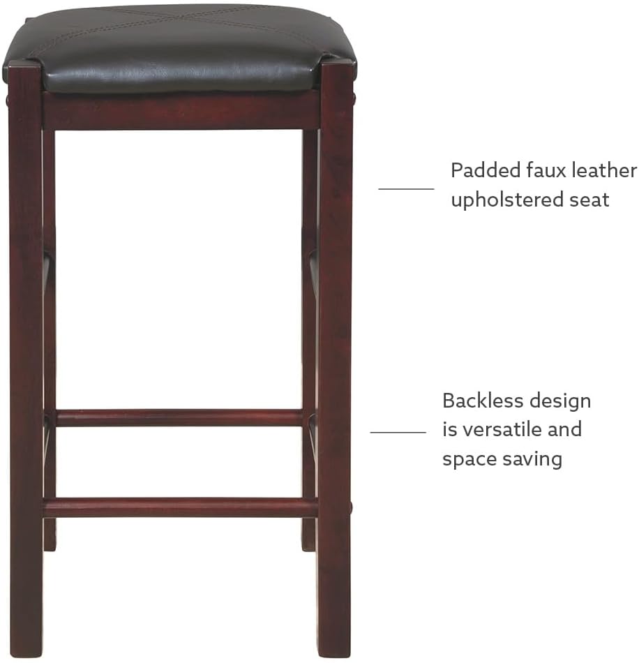 Linon Brown 3-Piece Table Faux Marble Tavern Set, 42' w x 22.25' d x 36' h