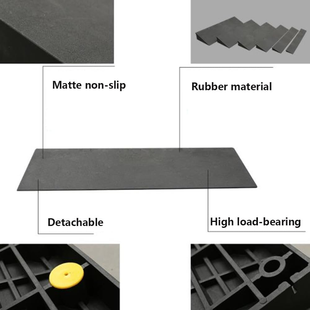 1pc Non-Slip Doorway Threshold Ramp for Wheelchairs - 1' to 2' Rise, Durable Rubber Sill Ramp for Safe Access(98 * 8 * 2.5cm)
