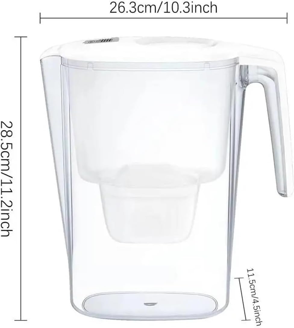 Water Filter Pitcher Water Filter Dispenser Countertop with Filter Change Indicator Domestic Quick Fill-Up Water Kettle