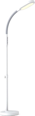 Verilux HappyLight Duo - 2-in-1 Light Therapy & Task Floor Lamp - UV-Free Full Spectrum LED, 10,000 LUX, Adjustable Brightness and Color, Flexible Gooseneck, and Adjustable Height