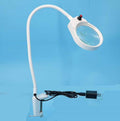 Led Magnifying Lamp with Clamp, with Adjustable Swivel Arm Light, 5X 15X Magnifier Vertical Desk Magnifying Lamp Light Beauty Adjustable Beauty Stand Salon Tattoo Nail