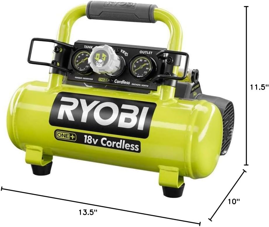 ONEAND 1 GAL. 120 PSI Portable 18V Horizontal AIR Compressor 0.5 CFM at 90 PSI