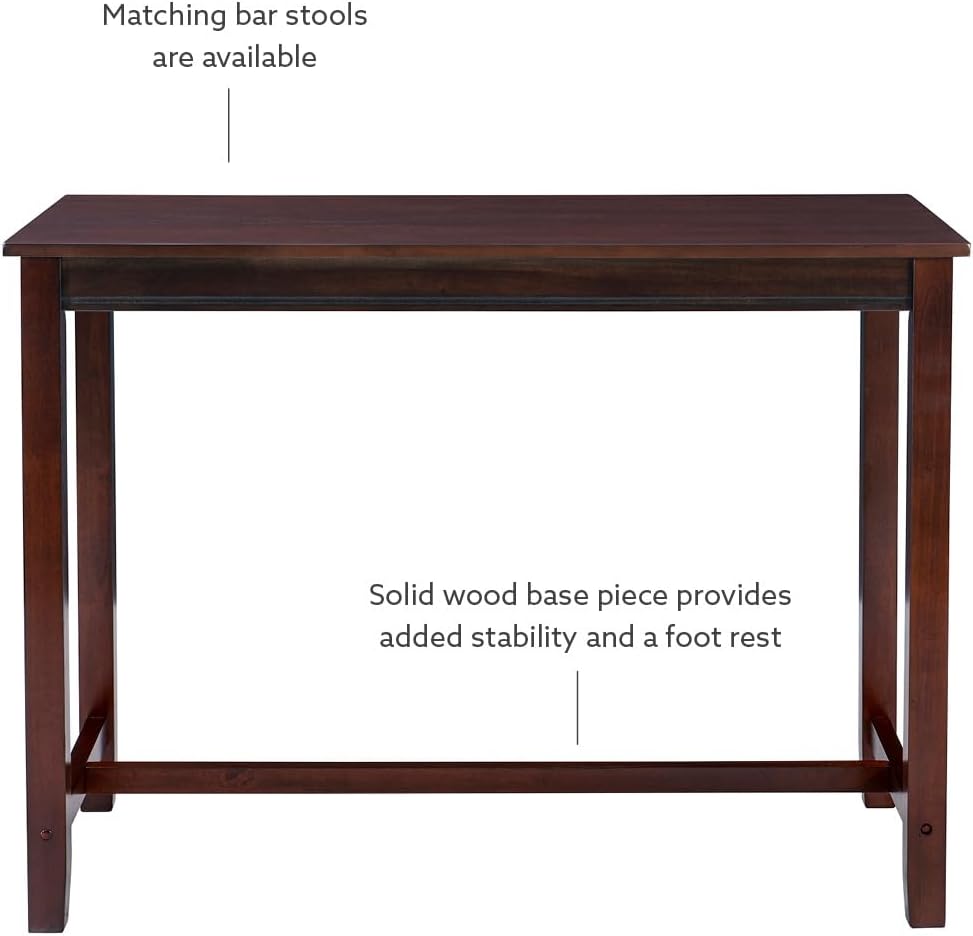 Linon Claridge Dark Espresso 36 inch Height Bar Table