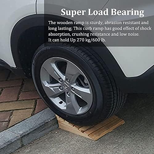 Portable Non-Slip Dog Ramps for Cars | Wooden Door Threshold Ramps for Wheelchairs, Walkers, Bikes & Scooters | Ideal Curb Access Solution