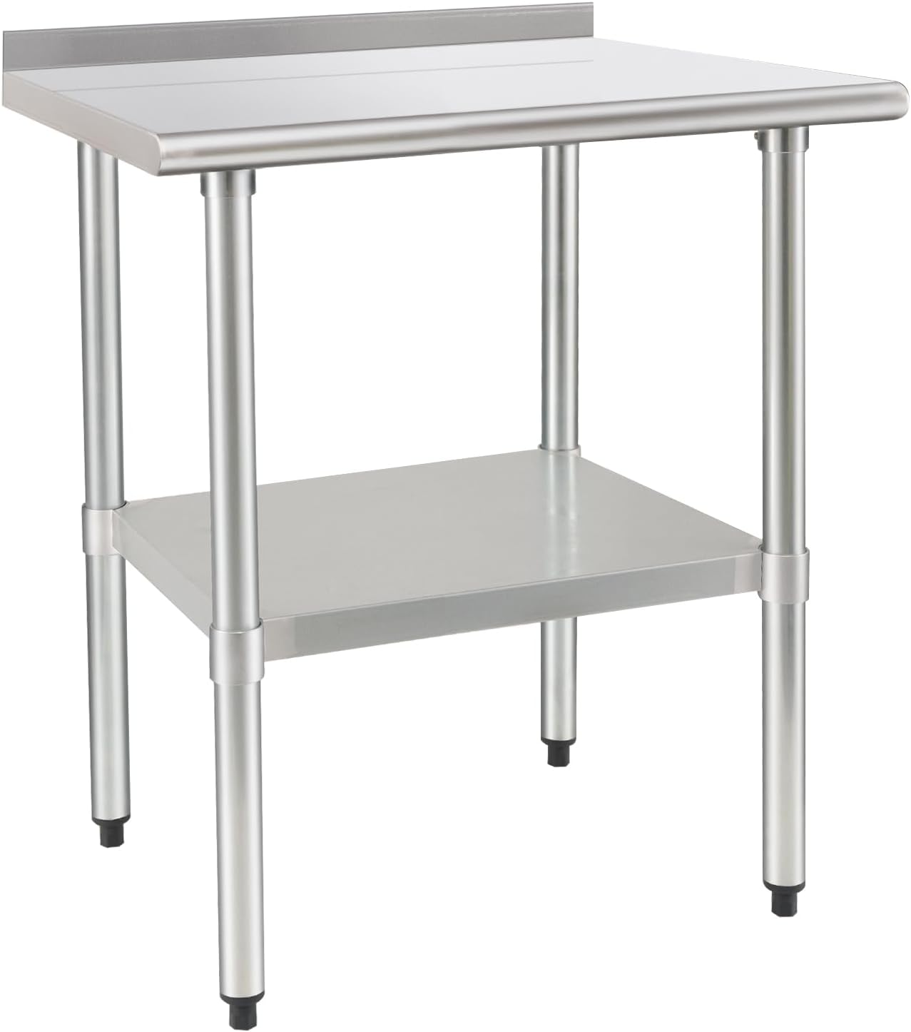 HARDURA Stainless Steel Table Prep Work Table 30 x 36 Inches NSF Heavy Duty Commercial with Undershelf and Backsplash for Food Prep