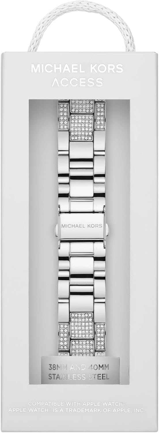 Michael Kors Band for Apple Watch; Stainless Steel Smart Watch Bands for Women; Compatible with Apple Watch 38mm, 40mm, 41mm