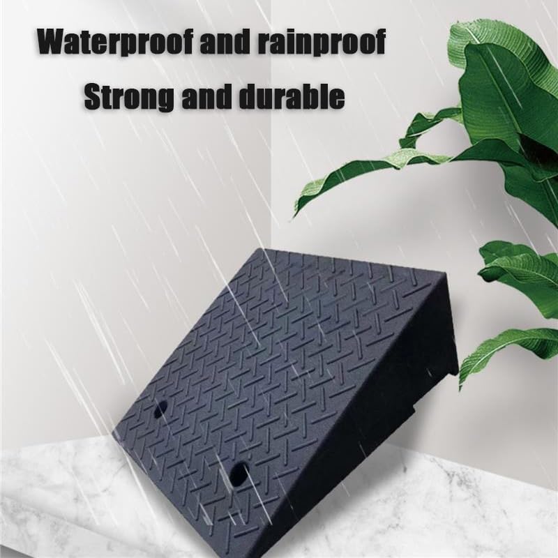 Wheelchair Threshold Ramp, Rubber Ramp for Doorways, 2' 4' 6' Rise Portable Curb Ramp, Non-Slip Transition Ramps for Indoor Outdoor(100 * 25 * 10cm/39 * 10 * 4in)