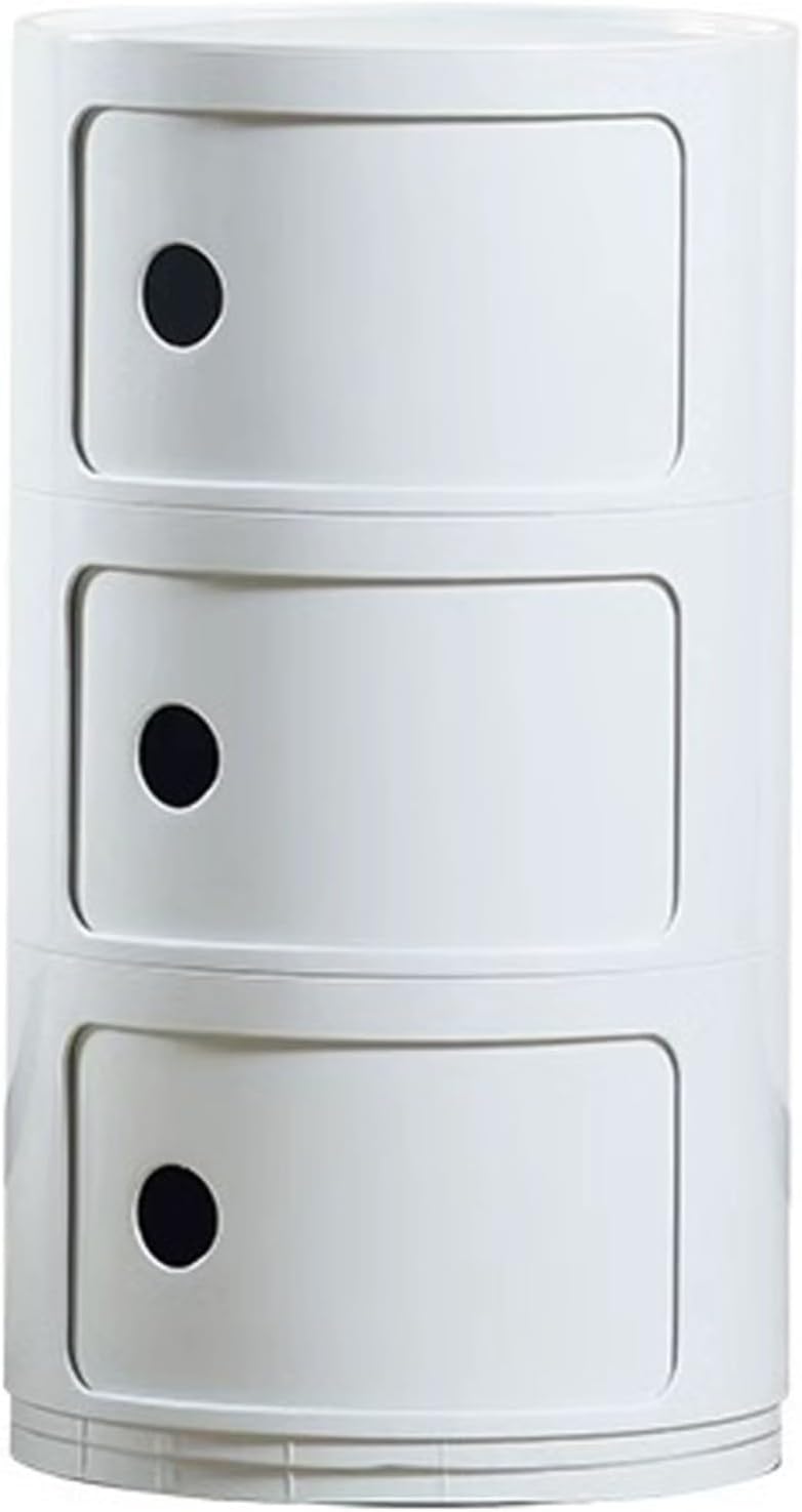 Bedside Cabinet with 3 Drawers Side Tables Mini Simple Bedside Table Lightweight and Portable Plastic Locker Bedside Table for Living Room, Couch, Bed
