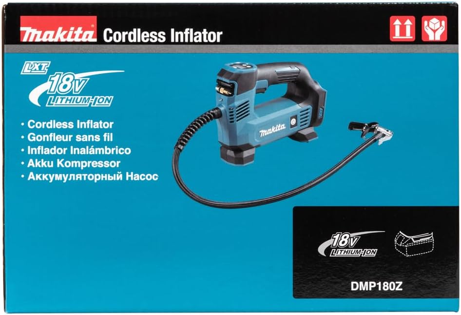 Makita DMP180Z 18V Li-ion LXT Inflator - Batteries and Charger Not Included, Blue/Silver, M
