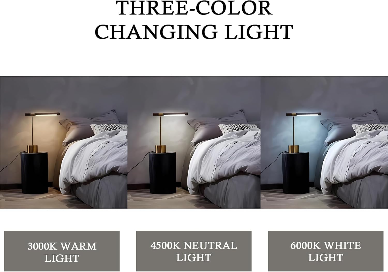 LED Desk Lamp Adjustable Brightness Eye-Caring Study Light for Office Reading Working Bedroom Nightstand Dormitory Computer Desk Task Lighting