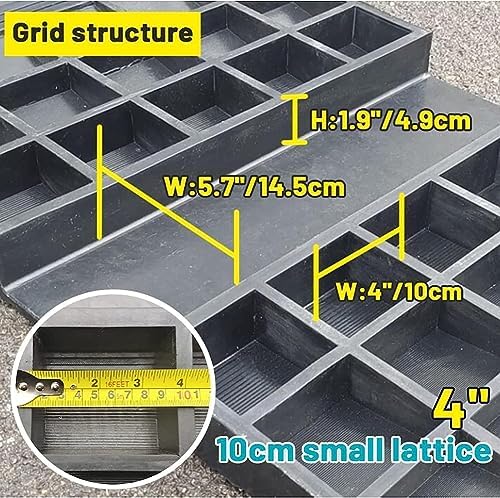 Portable Wheelchair Ramp for Doorways, Non-Slip Rubber Bridge for Shower/Patio/Garage, 2-3 inch Rise, Supporting Frame, Ideal for Cars & Home Use