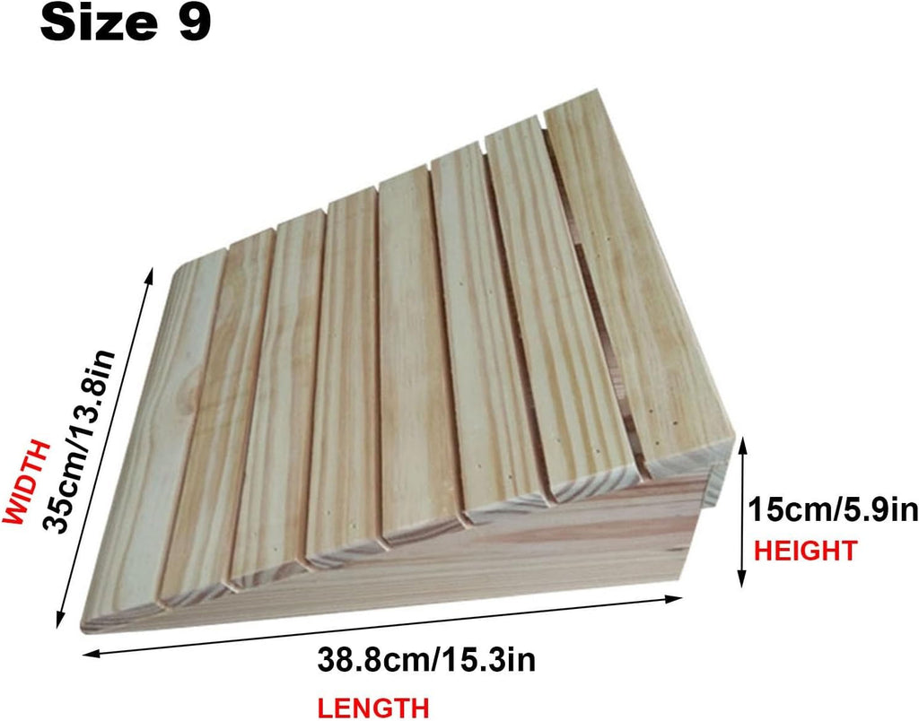 SHYP Wheelchair Ramp Portable Non-Skid Wooden Threshold Ramp Wheel Chair Ramp for Home Steps Access Entry Doorways, 2-6 inch Rise (Size : 15.3x13.8x5.9in/38.8x35x15cm)
