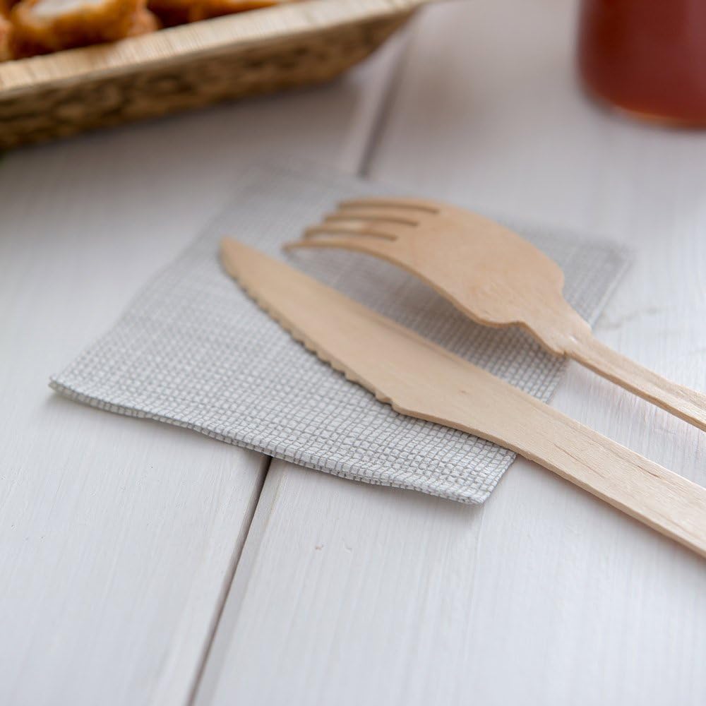 Restaurantware Paper Cocktail Napkins 2 Ply Napkins Disposable Beverage Napkins - White with Grey Threads - 8' x 8' - Luxnap Micropoint - 4800ct Box