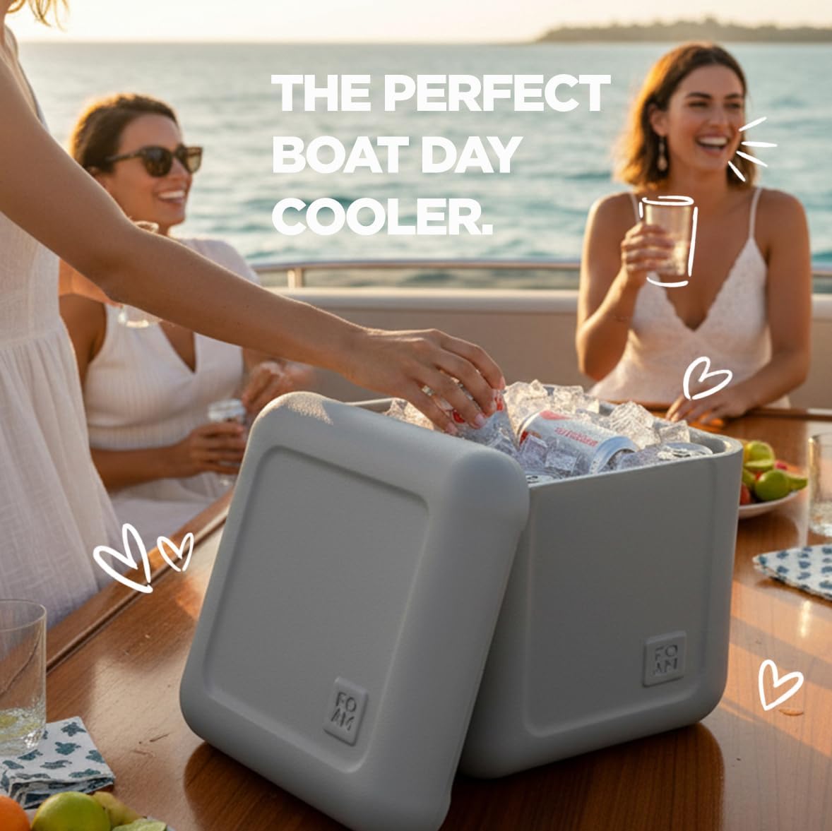 Floating Cooler/Boat Cooler (22 Qt) Lightweight (only 4lbs) Durable EVA FOAM (Not Styrofoam) Ice Chest, Floats Fully Loaded, 30 Can Capacity, for Boat, Dock, Park & Pool. As seen on Shark Tank!