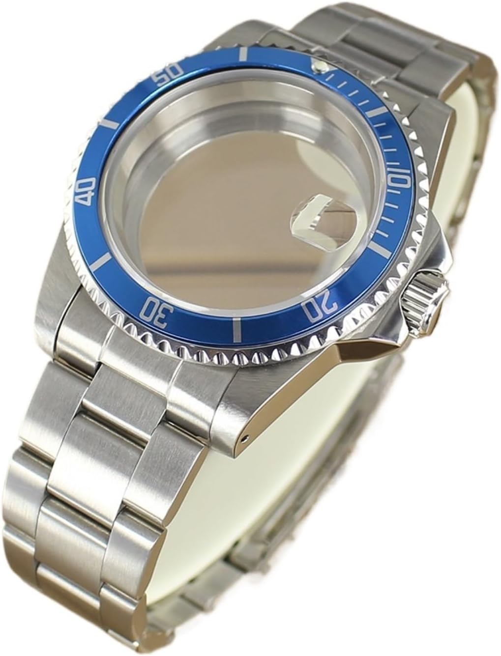 38MM Watch Cases Sapphire Glass Compatible For NH35 NH36 4R36 NH38 NH70 Uni-directional Bezel Watch Accessories