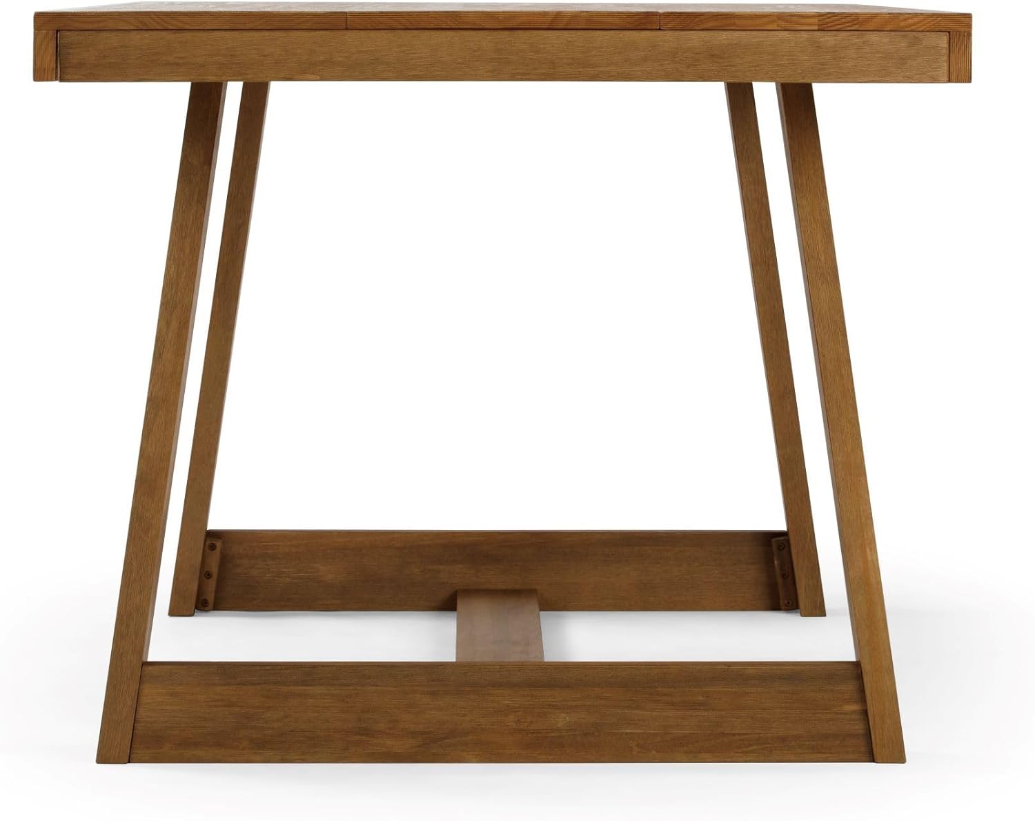Plank+Beam 72 Inch Farmhouse Dining Table, Solid Wood Rustic Kitchen Table, Large Wooden Rectangular Dinner Table for Dining Room, Home Office, Living Room Furniture, Easy Assembly, Pecan Wirebrush