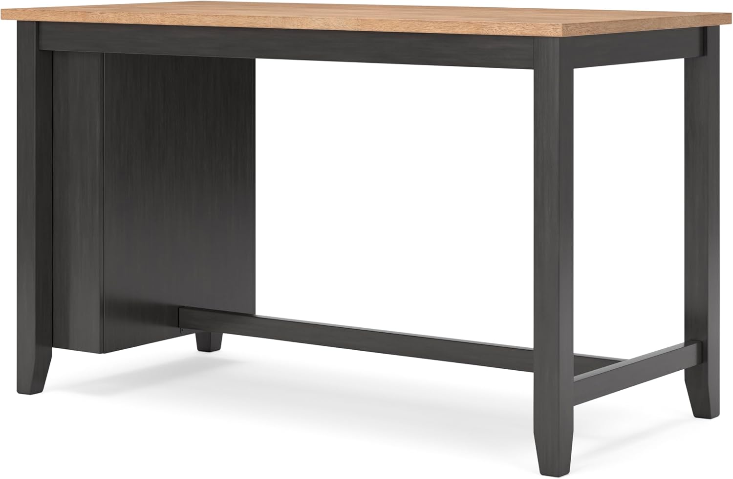 Signature Design by Ashley Gesthaven Contemporary Counter Height Dining Table with 3 Shelves and Trestle Base, Light Brown & Dark Brown