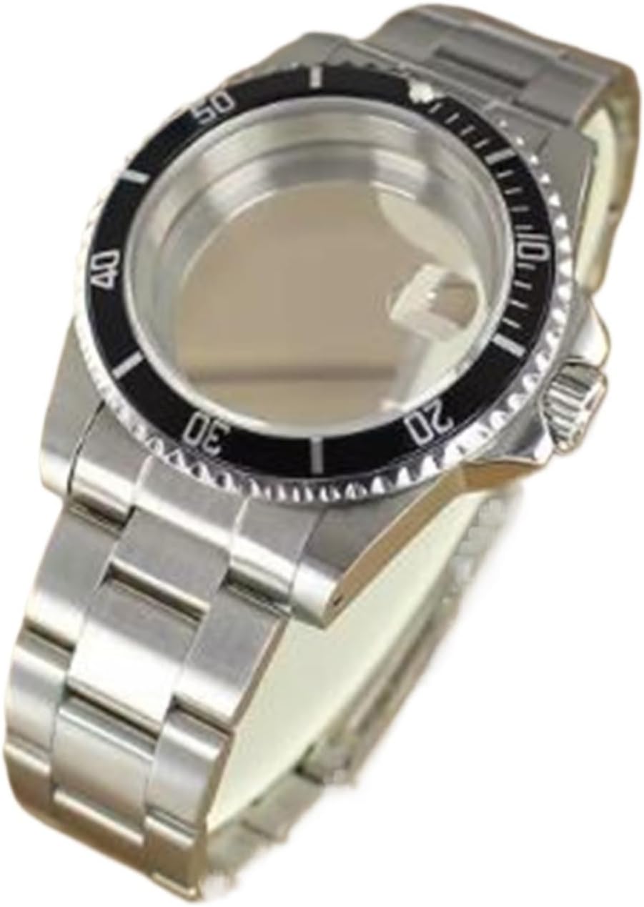 38MM Watch Cases Sapphire Glass Compatible For NH35 NH36 4R36 NH38 NH70 Uni-directional Bezel Watch Accessories