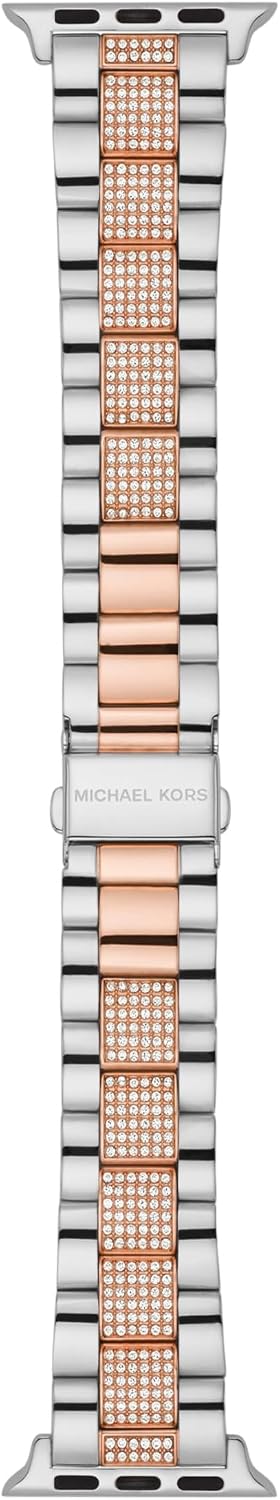Michael Kors Band for Apple Watch; Stainless Steel Smart Watch Bands for Women; Compatible with Apple Watch 38mm, 40mm, 41mm