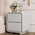Bedside Table with 2 Drawers Nightstand Bedroom Storage Drawer and Shelf Bedside End Table Side Cabinet Nightstand Bedroom Living Room Furniture