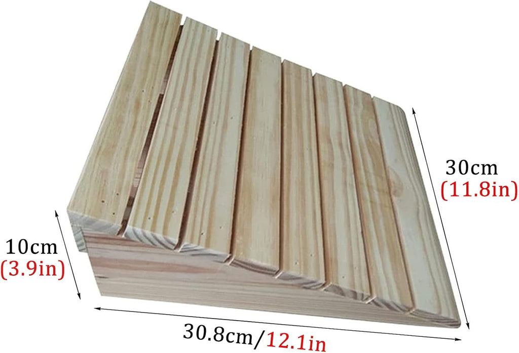 Portable Doorway Ramp 3/4/5/6/7 Inch Rise Portable Doorways Threshold Ramps, Wooden Anti-Slip Curb Ramp for Wheelchair/Stairs, for Wheelchair/Stairs for Elderly(30.8x30x10cm)