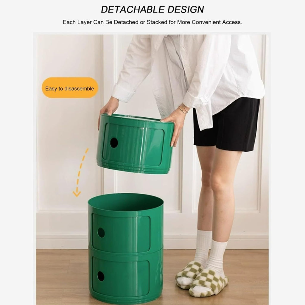Bedside Cabinet with 3 Drawers Side Tables Mini Simple Bedside Table Lightweight and Portable Plastic Locker Bedside Table for Living Room, Couch, Bed