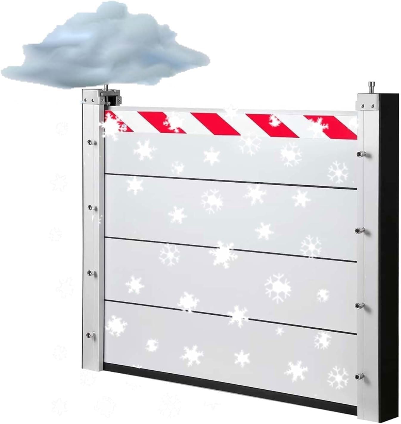 Aluminum Flooding Protection Board 40cm High Reusable Flood Barriers Industrial Heavy Duty Flood Defence Dams with Threshold Kit(Exterior,71x40cm)