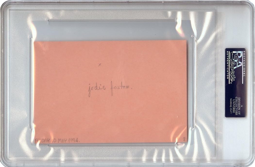 Jodie Foster Signed Autographed 4X6 Index Card 1974 Vintage Auto PSA/DNA Encased