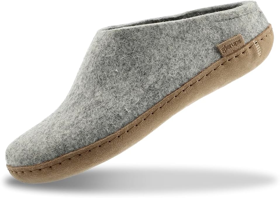 Glerups 100% quality wool mix Slipper with leather sole - Unisex Slip-on