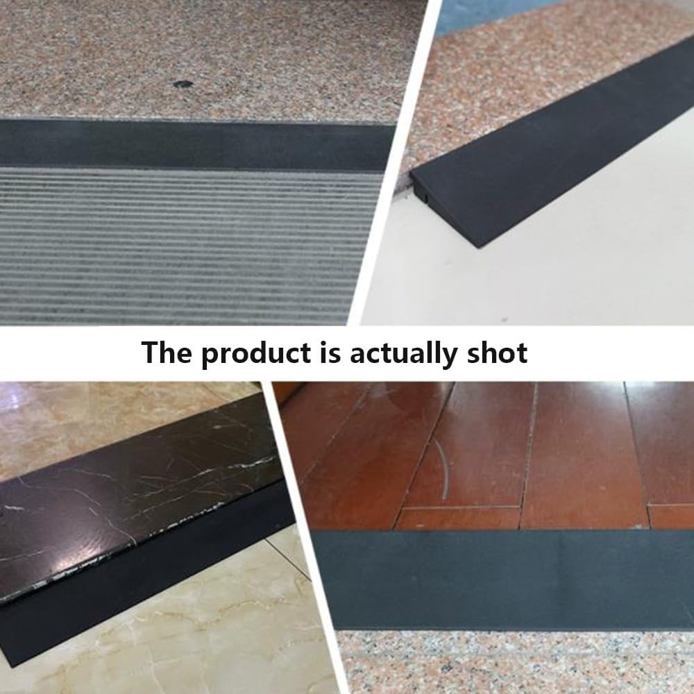 1pc Non-Slip Doorway Threshold Ramp for Wheelchairs - 1' to 2' Rise, Durable Rubber Sill Ramp for Safe Access(50 * 8 * 2cm)