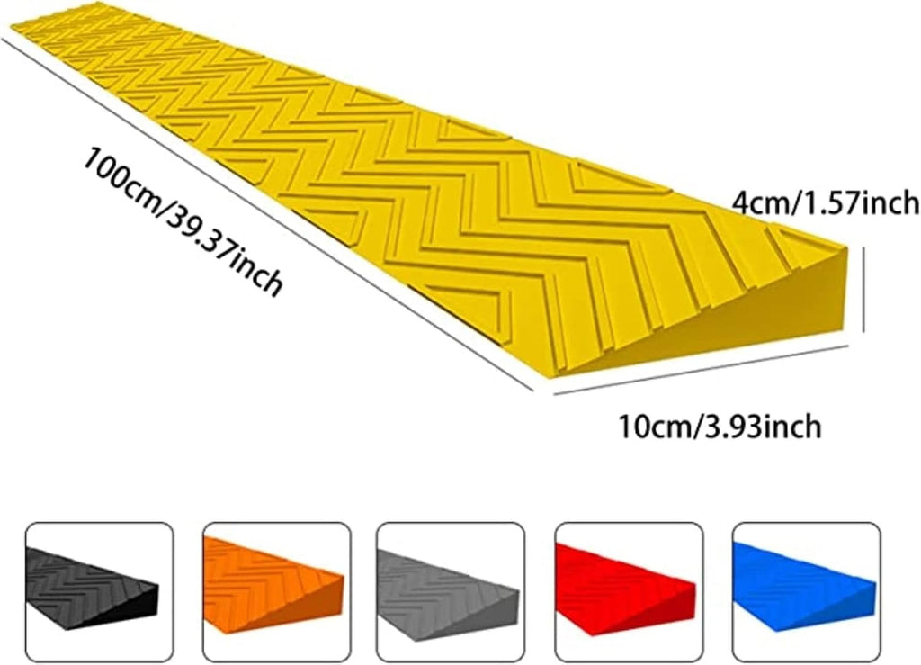 2 Inch Portable Threshold Ramp for Doorways - Heavy Duty Rubber Wheelchair Access Ramp - Non-Slip Indoor & Outdoor Ramp(Blue,100 * 10 * 4CM)
